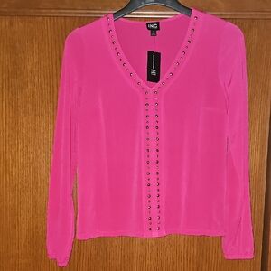 INC International Concepts Pink Studded Blouse